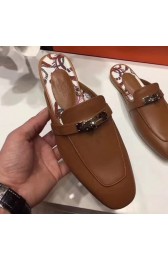 Hermes Oz Mule In Camarel Calfskin Leather Replica HJ00990