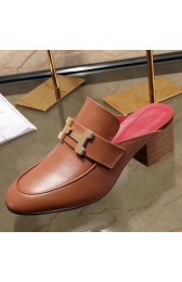 Hermes Paradis Mule In Camarel Calfskin Leather HJ00658