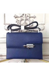 Hermes Sapphire Epsom Verrou Shoulder Handmade Bag Replica HJ00174