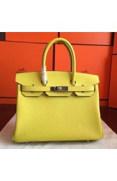 Hermes Soufre Epsom Birkin 30cm Handmade Bag HJ01007