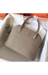 Hermes Tourterelle Clemence Bolide 27cm Handmade Bag HJ01110
