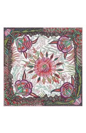 Imitation Best Cheap Hermes White Flowers Of South Africa Silk Scarf HJ01160