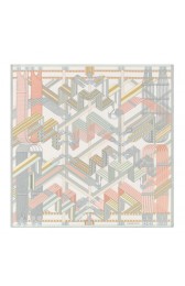 Imitation Hermes Blanc Sangles En Zigzag Silk Scarf HJ01185