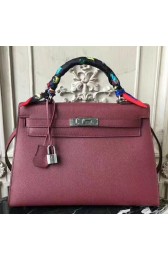 Imitation Hermes Bordeaux Epsom Kelly 32cm Sellier Bag HJ00102