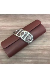 Imitation Hermes Handmade Egee Clutch In Havane Swift Leather HJ00977