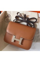 Imitation Hermes Mini Constance 18cm Gold Epsom Bag HJ00537