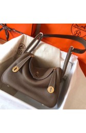 Imitation Hermes Taupe Lindy 30cm Clemence Handmade Bag HJ00792
