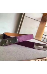 Imitation Luxury Hermes Cyclamen Epsom Kelly Belt With Palladium Hardware HJ00276