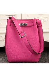 Knockoff Hermes So Kelly 22cm Bag In Rose Red Leather HJ00540