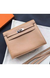 Luxury Imitation Hermes Kelly Danse Bag In Brown Swift Leather HJ00155