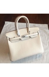 Perfect Hermes Beige Epsom Birkin 25cm Handmade Bag HJ00339