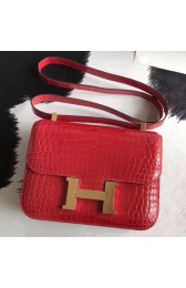 Perfect Hermes Constance 24cm Braise Porosus Crocodile HJ00054