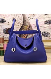 Replica AAA Hermes Blue Electric Clemence Lindy 34cm Bag HJ00986