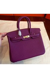 Replica Designer Hermes Cyclamen Clemence Birkin 25cm Handmade Bag HJ01012