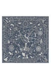Replica Faux Hermes Navy Peuple Du Vent Bandana Shawl HJ00286