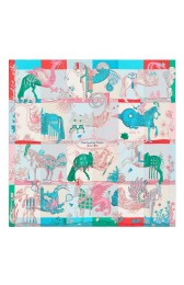Replica Hermes Aqua Della Cavalleria Favolosa Silk Twill Scarf Replica HJ00726