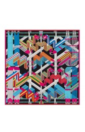 Replica Hermes Black Sangles En Zigzag Silk Scarf HJ00466