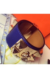 Replica Hermes Blue Epsom Collier De Chien Bracelet Size S HJ01105