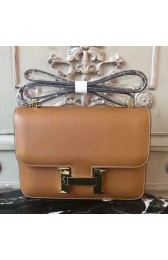 Replica Hermes Brown Constance MM 24cm Epsom Leather Bag HJ00737