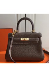 Replica Hermes Etoupe Clemence Kelly 20cm GHW Bag HJ00832