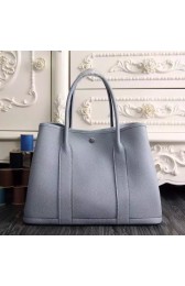 Replica Hermes Medium Garden Party 36cm Tote In Blue Lin Leather HJ00064