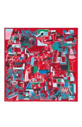 Replica Hermes Red Modernisme Tropical Scarf 140cm HJ00080