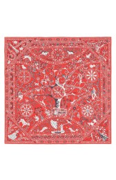 Replica Hermes Red Peuple Du Vent Bandana Shawl HJ00132