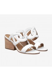 Replica High Quality High Quality Replica Hermes White Peace Sandals HJ00172