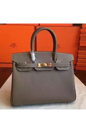 Replica Hot Hermes Etoupe Epsom Birkin 30cm Handmade Bag HJ00362