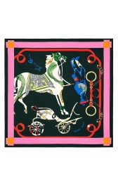 Replica Hot Luxury Fake Hermes Black Tout En Carre Shawl 140CM HJ00449