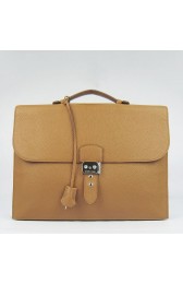 Replica Knockoff Hermes Brown Sac A Depeches 38cm Briefcase Bag HJ00666