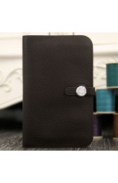 Replica Replica Hot Hermes Dogon Combine Wallet In Chocolate Leather HJ01305