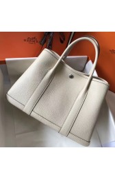 Replica Replica Perfect Hermes White Clemence Garden Party 30cm Handmade Bag HJ01164