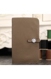 Top Hermes Dogon Combine Wallet In Etoupe Leather HJ01198