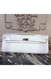 Top Quality Hermes Himalaya Crocodile Kelly Cut Clutch Bag HJ00133