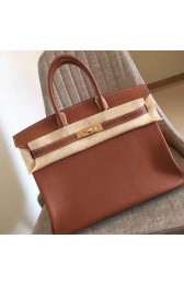 Wholesale Hermes Gold Clemence Birkin 35cm Handmade Bag HJ01162